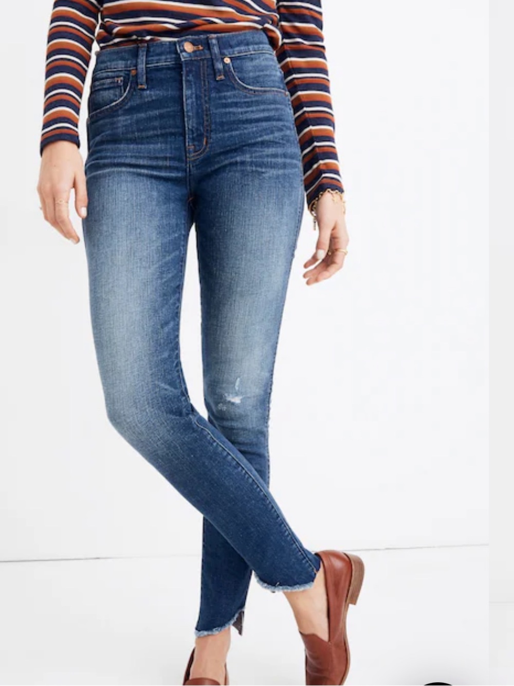 Madewell 10” High Rise Skinny Classic Blue Stretch Jeans 28
